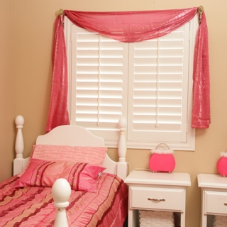 Plantation shutters bedroom